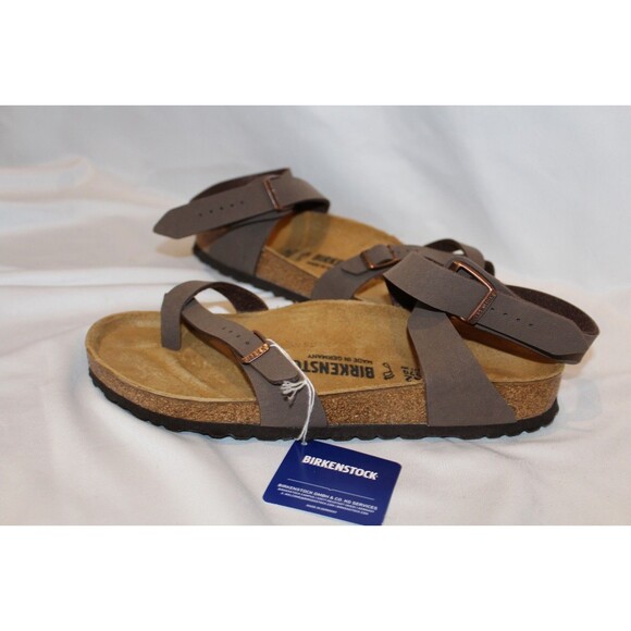 Birkenstock Yara Leather Ankle Strap Sandals Mocha NEW - Picture 6 of 7